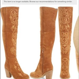 Sbicca tan embroidered boots